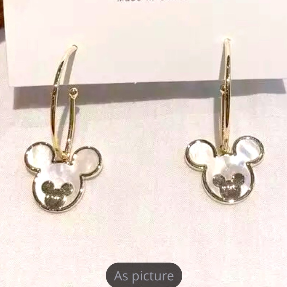 New Disney 925S /18K Gold Plated Earrings